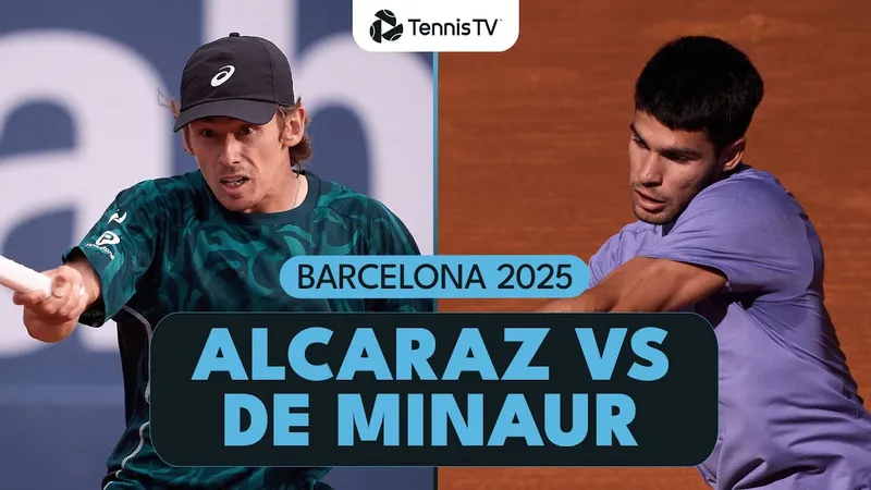 Carlos Alcaraz vs Alex De Minaur 7-5, 6-3: Chật vật hạ De Minaur bằng cơn "mưa" điểm break, Alcaraz thẳng tiến bán kết Barcelona Open