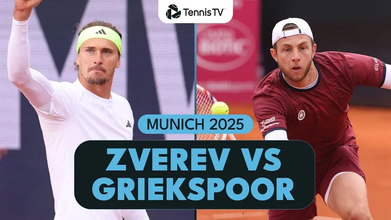 Alexander Zverev vs Tallon Griekspoor 6-7(8), 7-6(3), 6-4: Zverev nhọc nhằn ngược dòng hạ Griekspoor, giành vé bán kết Bavarian Open 2025