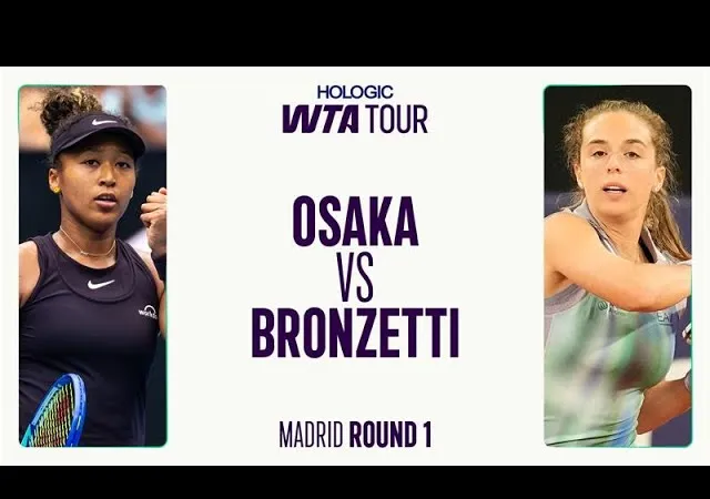 Naomi Osaka vs Lucia Bronzetti 4-6, 6-2, 4-6: Chật vật hạ Osaka, tay vợt Italia Bronzetti gặp Madison Keys ở vòng 2 Madrid Open 2025