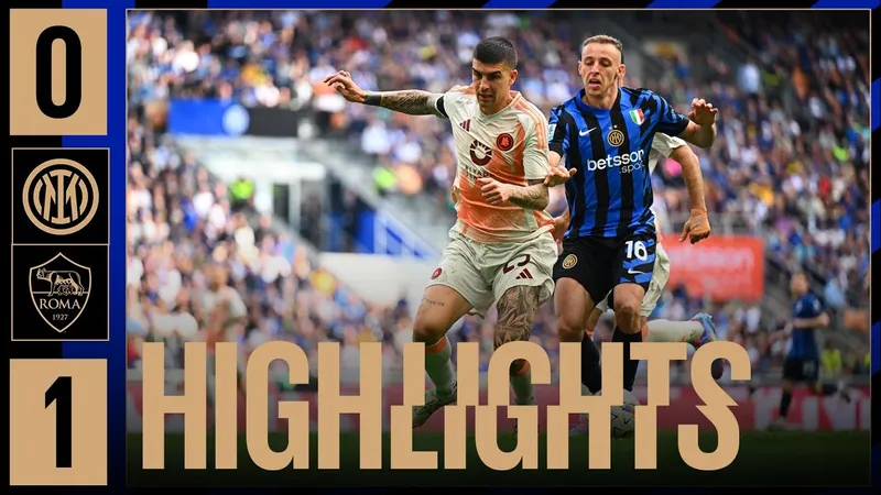 Inter Milan vs AS Roma 0-1: Eldor Shomurodov chêm bóng, Matias Soule nhanh chân đệm bóng cận thành, Inter hụt hơi, thua liền 2 trận để Napoli vượt mặt dẫn đầu Serie A