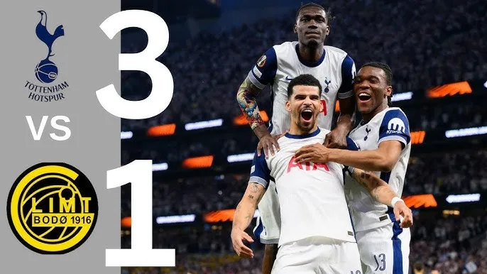 Tottenham vs Bodo/Glimt 3-1: Richarlison đánh đầu, Brennan Johnson tỏa sáng giây thứ 38, Maddison, Solanke chốt hạ thế trận, Saltnes ghi bàn danh dự, Tottenham rộng cửa giành vé chung kết Europa League
