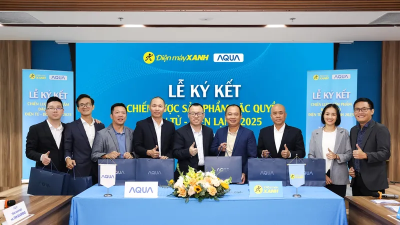 Hợp tác giữa Điện Máy Xanh và Aqua giúp người tiêu dùng có nhiều lựa chọn đa dạng với sản phẩm đặc quyền