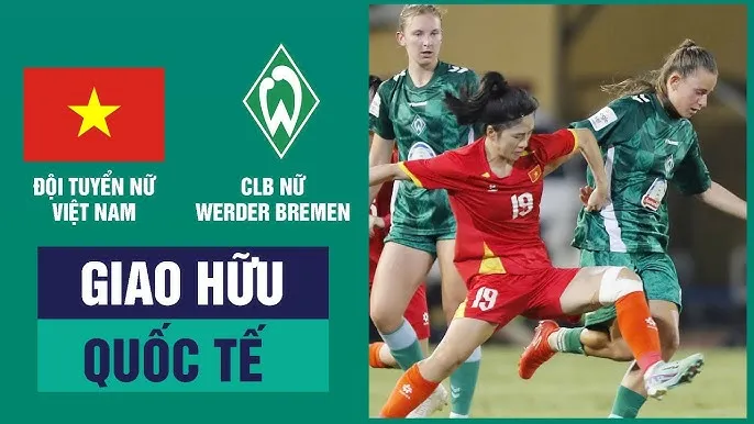 Giao hữu, Nữ Việt Nam vs Nữ Werder Bremen 1-4: Walking mở bàn, Muhlhaus ghi cú đúp, Papai chốt hạ chiến thắng, Minh Chuyên ghi bàn danh dự