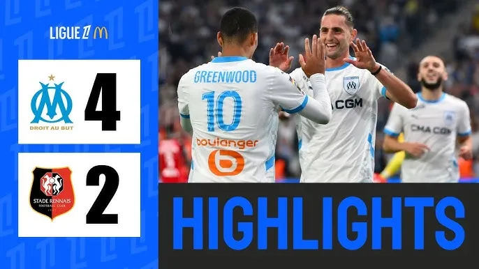 Olympique Marseille vs Rennes 4-2: Ismael Kone, Andres Gomez lập công, Mason Greenwood, Adrien Rabiot đua tài ghi cú đúp ngược dòng, Marseille về nhì Ligue 1 2024/25