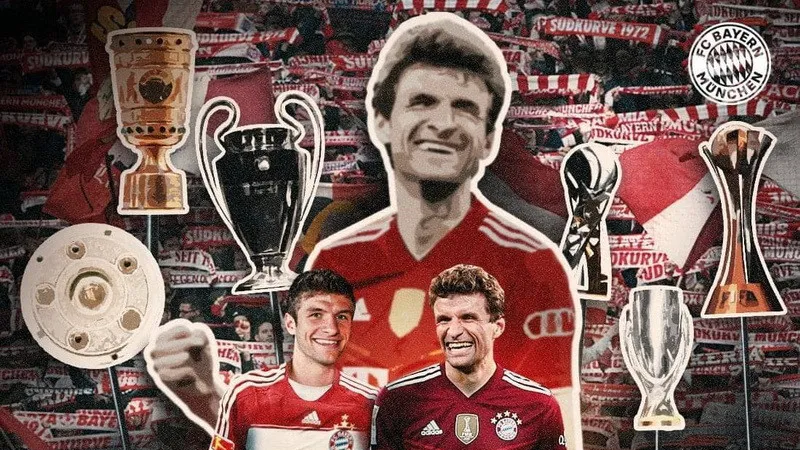 Thomas Muller nghẹn ngào nói lời chia tay, xứng đáng là huyền thoại sống ở Allianz Arena, 25 năm gắn bó Bayern, 710 trận, 500 lần ra sân tại Bundesliga và 150 bàn thắng, 33 danh hiệu, 13 chức vô địch Bundesliga và 2 Champions League