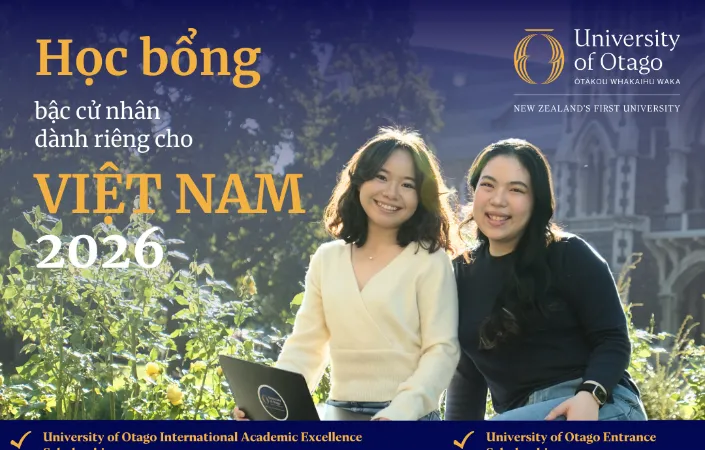 Cơ hội nhận học bổng đến 1 tỷ đồng từ đại học lâu đời nhất New Zealand