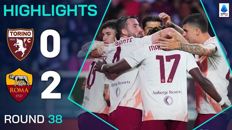Torino vs AS Roma 0-2: Leandro Paredes mở bàn nhờ penalty, Alexis Saelemaekers chốt hạ 3 điểm cuối mùa, Roma xếp hạng 5 Serie A, vuột vé Champions League, đoạt vé Europa League mùa sau