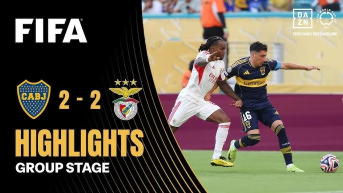 Boca Juniors vs Benfica 2-2: Merentiel, Battaglia lần lượt tỏa sáng sớm áp đảo nhưng Di Maria ghi bàn nhờ penalty, Otamendi gỡ hòa, Herrera, Figal, Belotti kịch tính nhận 3 thẻ đỏ