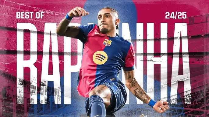 Raphinha ghi 34 bàn, 25 kiến tạo trong 57 trận cho Barcelona khiến Man United kích hoạt "bom tấn" chuyển nhượng trị giá 150 triệu euro (127 triệu bảng Anh)