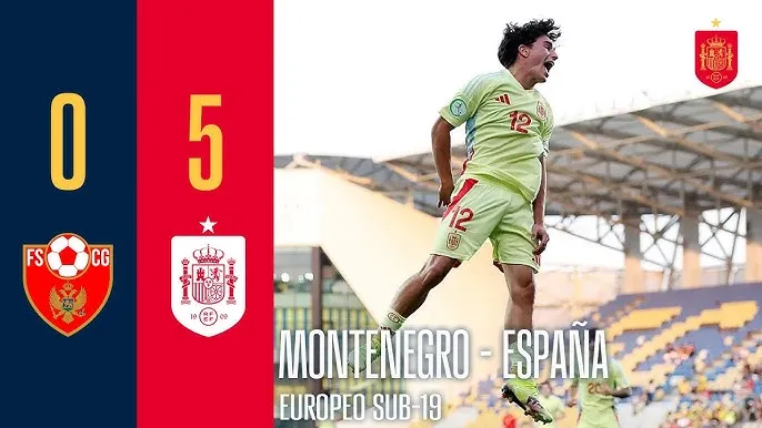 U19 Montenegro vs U19 Tây Ban Nha 0-5: Junyent xuất thần cú hattrick, Virgili, Huestamendia lần lượt góp công chiến thắng 5 sao
