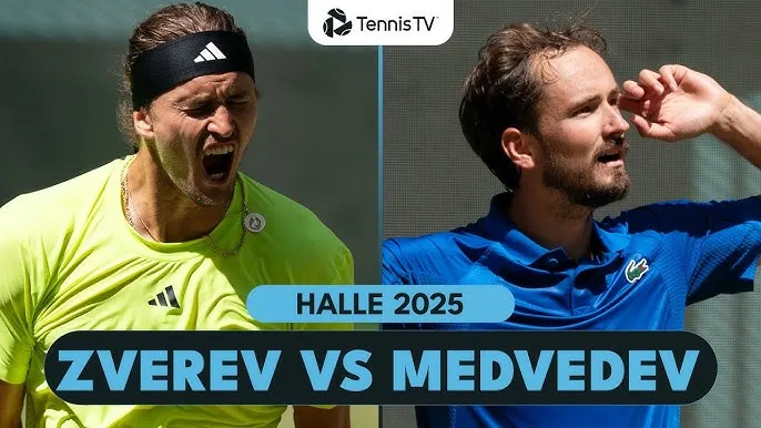 Daniil Medvedev vs Alexander Zverev 7-6(3), 6(1)-7, 6-4: Chật vật hạ sau 3 giờ 1 phút Zverev , Medvedev ghi danh vào chung kết Halle Open 2025 đấu Alexander Bublik