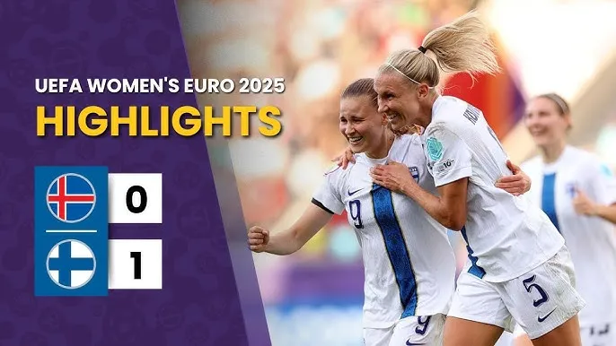 Nữ Iceland vs Nữ Phần Lan 0-1: Tâm điểm thẻ đỏ của Antonsdottir, Summanen kiến tạo, Kosola cứa lòng ghi siêu phẩm, bỏ túi 3 điểm chào sân Women's EURO 2025