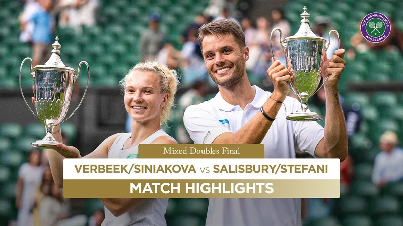 Verbeek/Siniakova vs Salisbury/Stefani 7-6, 7-6: Sau 2 giờ 1 phút, đôi nam nữ Hà Lan Verbeek/Siniakova đăng quang Wimbledon 2025