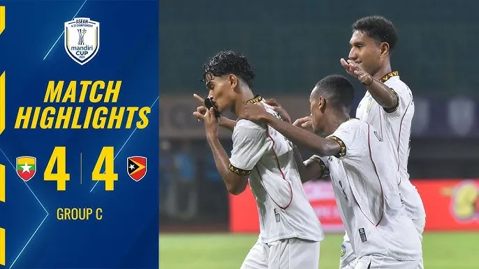 U23 Myanmar vs U23 Timor Leste 4-4: Rượt đuổi 8 bàn kịch tính, bất phân thắng bại, Shine Wanna Aung, Zaw Win Thein, Than Toe Aung, Min Maw Oo ghi bàn, Mota, Luis Figo, Canavaro, Bakhito chia điểm