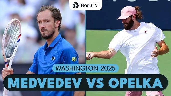 Daniil Medvedev vs Reilly Opelka 3-6, 7-5, 6-1: Medvedev vất vả hạ Opelka sau 2 giờ, Medvedev gặp Wu Yibing ở vòng 3 Washington Open 2025 