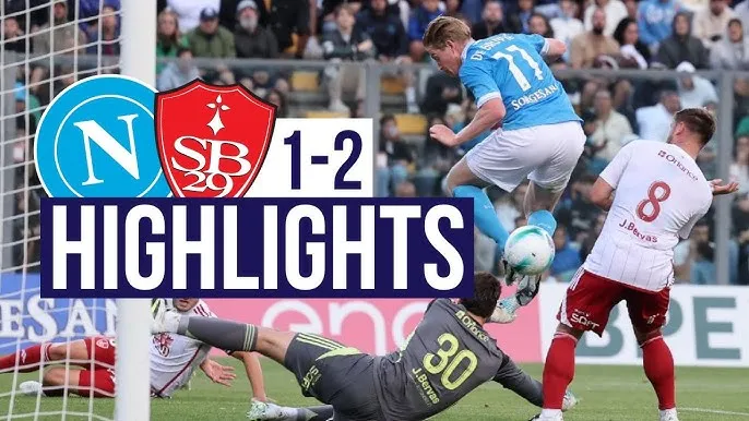 Napoli vs Brest 1-2: Ludovic Ajorque xuất thần ghi cú đúp, Lucca lập công, De Bruyne bất lực nhìn Napoli thất bại thứ 3 trong 5 trận giao hữu trước mùa giải