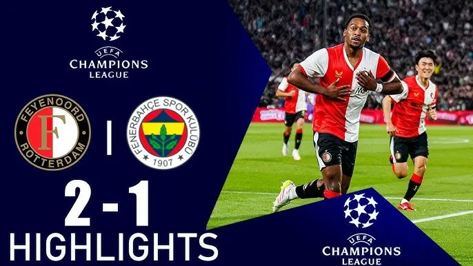 Feyenoord vs Fenerbahce 2-1: Quinten Timber khai bàn, Amrabat gỡ hòa nhưng Hadj Moussa kịp có bàn thắng phút bù giờ 90'+1, chờ lượt về hấp dẫn