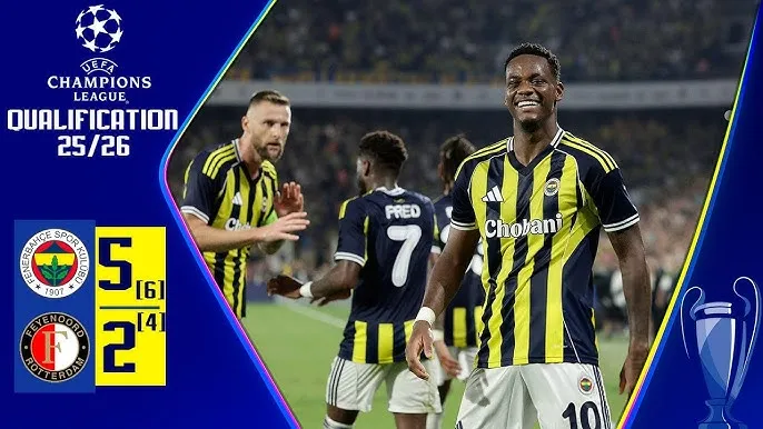 Fenerbahce vs Feyenoord 5-2 (6-4): Watanabe ghi cú đúp, lần lượt Brown, Duran, Fred, En-Nesyri, Talisca tỏa sáng, đoàn quân Mourinho ngược dòng đoạt vòng play-off gặp Benfica