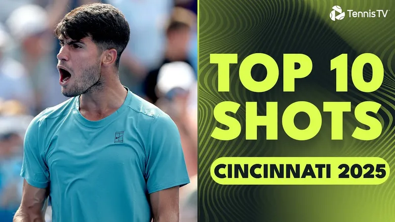 Carlos Alcaraz, Sinner Jannik có mặt trong tốp 10 cú ăn điểm đẹp mắt tại Cincinnati Open 2025