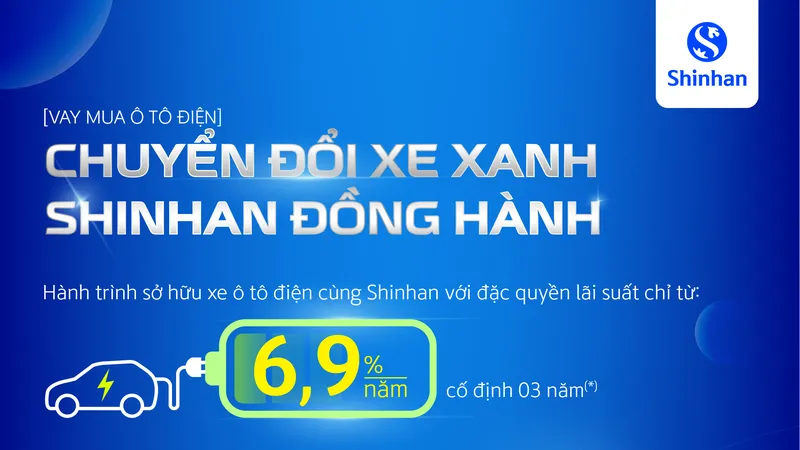 Ngân hàng Shinhan đồng hành người dân chuyển đổi sang xe điện