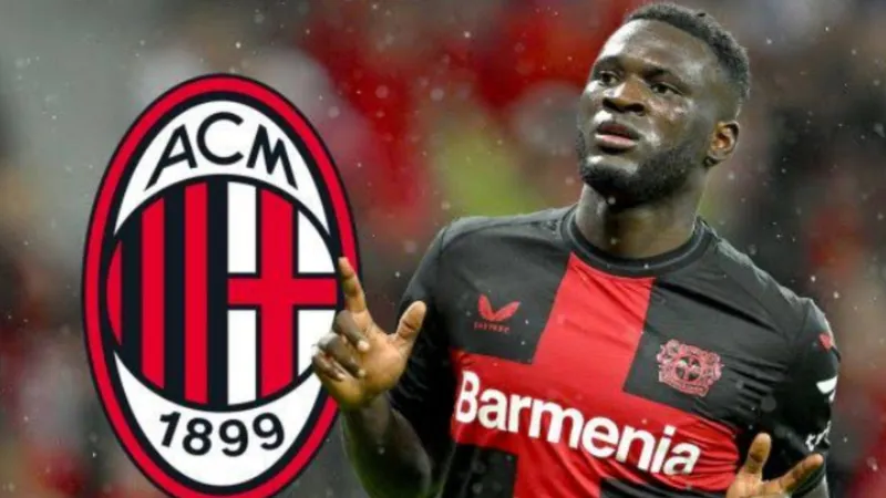 Từ bỏ Hojlund, AC Milan đạt thỏa thuận mượn Victor Boniface từ Bayer Leverkusen với mức phí 5 triệu euro, kèm điều khoản mua đứt trị giá 30 triệu euro vào mùa hè 2026