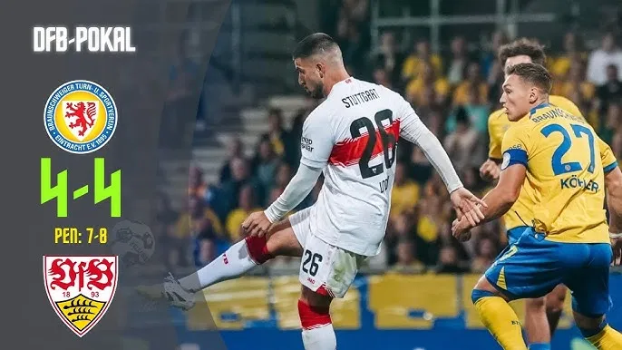 Braunschweig vs Stuttgart 4-4 (pen 7-8): Sven Kohler, Michele Sanchez, Christian Conteh lập công, Ermedin Demirovic ghi cú đúp, Nick Woltemade tỏa sáng Sanoussy Ba phản lưới nhà, loạt penalty nghẹt thở