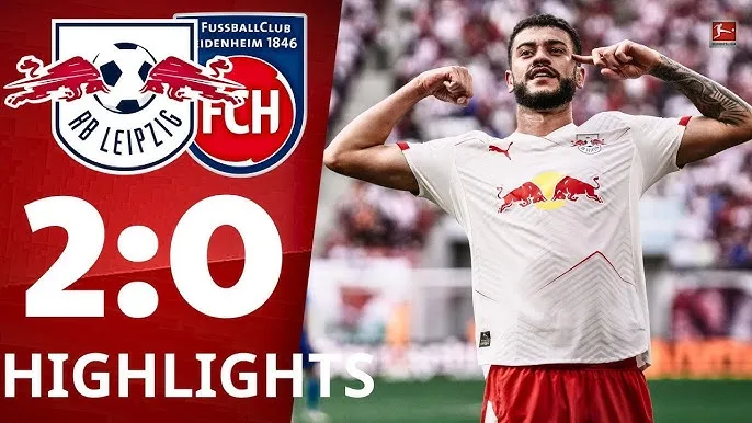 RB Leipzig vs Heidenheim 2-0: Tâm điểm hiệp 2, Christoph Baumgartner mở bàn, Romulo Cardoso chốt hạ chiến thắng như ý