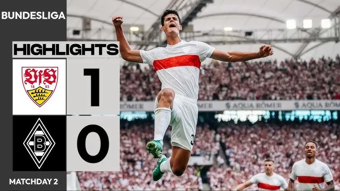 Stuttgart vs M'gladbach 1-0: Jamie Leweling tạt bóng như dọn cỗ, Chema Andres đánh đầu ghi bàn duy nhất bỏ túi 3 điểm 