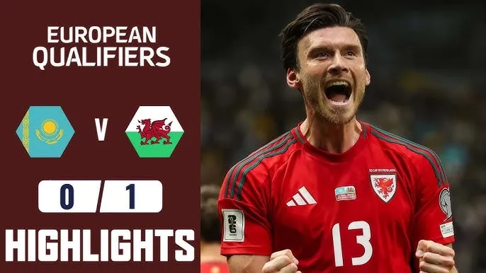 Kazakhstan vs Wales 0-1: Kieffer Moore chớp thời cơ đệm bóng cận thành ghi bàn duy nhất, giành chiến thắng suýt sao, Xứ Wales tạm dẫn đầu bảng J