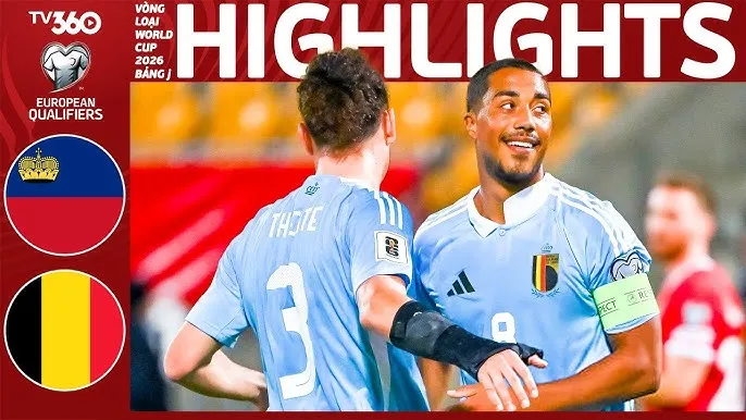 Liechtenstein vs Bỉ 0-6: Lần lượt De Cuyper khai bàn, Youri Tielemans ghi cú đúp, Arthur Theate, Kevin De Bruyne, Malick Fofana vùi dập 6 bàn thắng