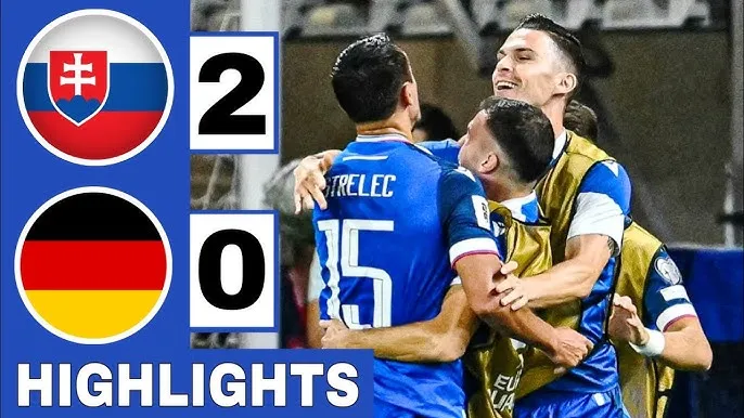 Slovakia vs Đức 2-0: Hancko đệm bóng cận thành mở bàn, Gyomber kiến tạo, Strelec sút tung lưới Baumann, Florian Wirtz tịt ngòi, Đức gục ngã