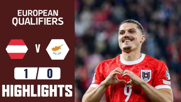 Áo vs Cyprus 1-0: Marcel Sabitzer ghi bàn duy nhất nhờ chấm penalty, Áo tạm xếp nhì bảng H vòng loại World Cup 2026 khu vực châu Âu