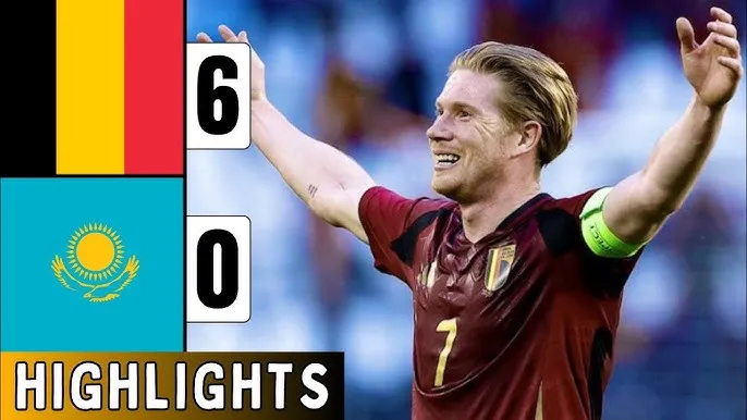 Bỉ vs Kazakhstan 6-0: De Bruyne, Doku đua tài ghi cú đúp, Raskin, Meunier góp công chiến thắng đậm đà