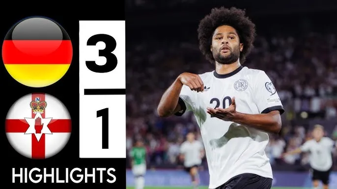 Đức vs Bắc Ireland 3-1: Gnabry sớm mở bàn phút thứ 7, Price gỡ hòa, Amiri, Florian Wirtz lần lượt tỏa sáng, ấn định 3 điểm quý giá cho HLV Julian Nagelsmann