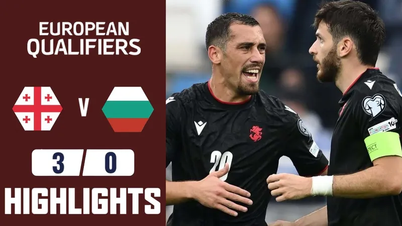 Gruzia vs Bulgaria 3-0: Khvicha Kvaratskhelia khai bàn, Nika Gagnidze sút cận thành, Georges Mikautadze chớp thời cơ hạ thủ thành Svetoslav Vutsov