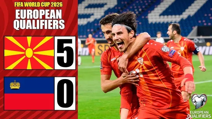 Bắc Macedonia vs Liechtenstein 5-0: Benjamin Buchel sớm phản lưới nhà, Enis Bardhi, Darko Churlinov, Lirim Qamili, Luka Stankovski vùi dập đối thủ