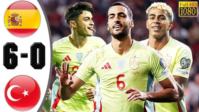 Thổ Nhĩ Kỳ vs Tây Ban Nha 0-6: Yamal dấu ấn kiến tạo, Pedri ghi cú đúp, Merino xuất thần hattrick, Torres góp công chiến thắng 6 sao
