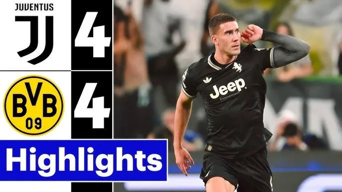 Juventus vs Borussia Dortmund 4-4: Tâm điểm hiệp 2, Adeyemi, Nmecha, Couto, Bensebaini lập công, Yidiz, Vlahovic, Kelly kịp cứu thua phút bù giờ