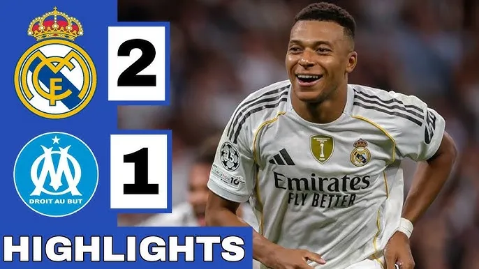 Real Madrid vs Marseille 2-1: Weah sớm mở bàn nhưng ngôi sao Kylian Mbappe lấp lánh cú đúp, Carvajal nhận thẻ đỏ, Real thắng suýt sao