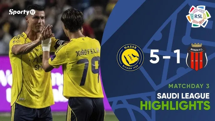 Al Nassr vs Al Riyadh 5-1: Ronaldo, Felix đua tài ghi cú đúp, Coman góp công trút mưa bàn thắng, Sylla chỉ ghi bàn danh dự