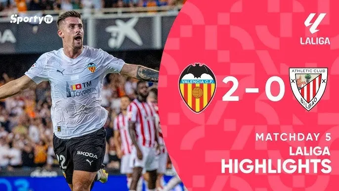 Valencia vs Athletic Bilbao 2-0: Chiếc thẻ đỏ bản lề của Dani Vivian giúp Baptiste Santamaria, Hugo Duro lần lượt tỏa sáng, bỏ túi 3 điểm