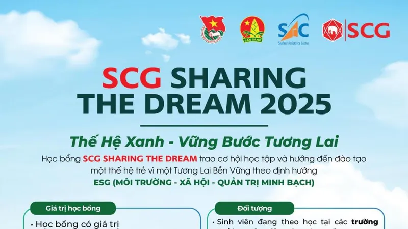 Học bổng SCG Sharing the Dream lần thứ 19, đồng hành cùng ước mơ người trẻ Việt