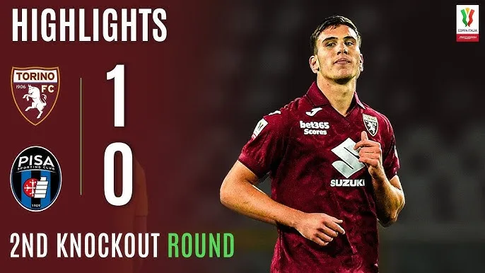 Torino vs Pisa 1-0: Cesare Casadei đánh đầu ghi bàn duy nhất, Guillermo Cuadrado bị thẻ đỏ, Torino giành chiến thắng với tỷ số tối thiểu