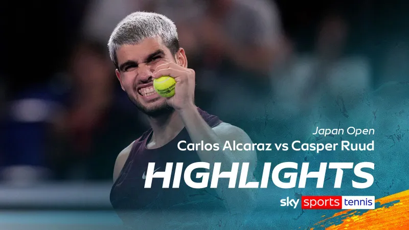 Carlos Alcaraz vs Casper Ruud 3-6, 6-3, 6-4: Alcaraz ngược dòng thắng Ruud, quyết đấu Taylor Fritz ở chung kết Japan Open 2025
