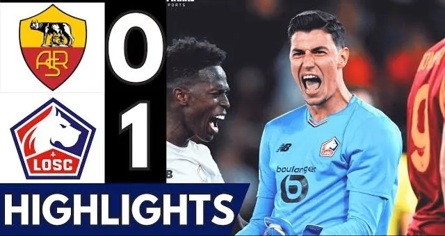 AS Roma vs LOSC 0-1: Arnar Haraldsson mở bàn, thủ môn Berke Ozer cản phá 3 lần liên tiếp penalty của Artem Dovbyk, Matias Soule, Lille hạ Roma