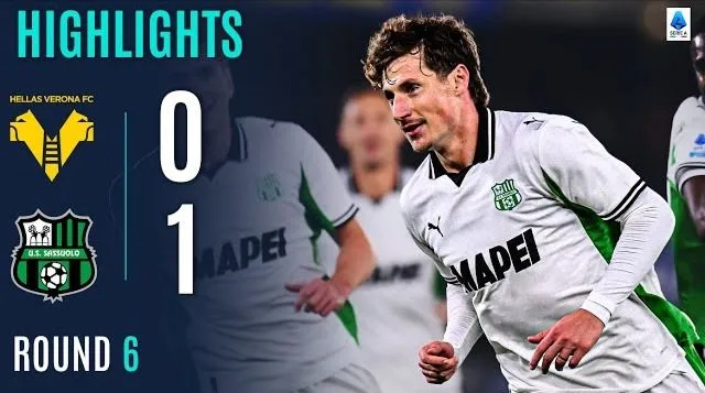 Verona vs Sassuolo 0-1: Andrea Pinamonti hỏng penalty nhưng cũng kịp đá bồi ghi bàn thắng duy nhất để giành 3 điểm