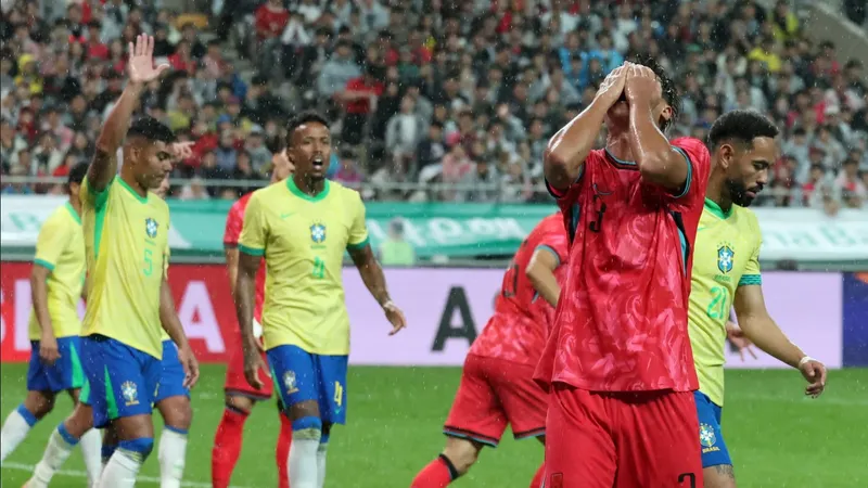 Giao hữu, Hàn Quốc vs Brazil 0-5: Son Heung Min tịt ngòi, vũ công samba Estevao, Rodrygo đua tài cú đúp, Vinicius chốt hạ chiến thắng