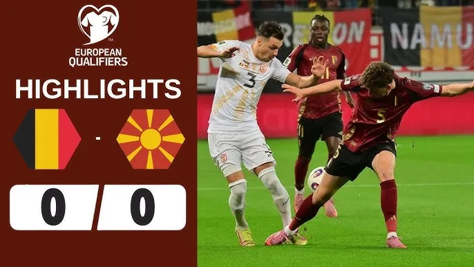 Bỉ vs Bắc Macedonia 0-0: Dàn sao Vanaken, Raskin, De Bruyne, Saelemaekers, Trossard, Doku bất lực, chia điểm nghẹn ngào, Bắc Macedonia nhất bảng J