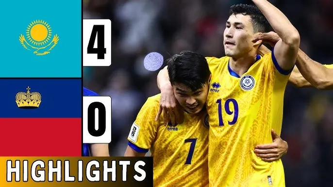 Kazakhstan vs Liechtenstein 4-0: Galymzhan Kenzhebek xuất thần cú đúp, Bakhtiyar Zaynutdinov, Alibek Kasym lần lượt tỏa sáng giành 3 điểm quý giá
