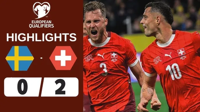 Thụy Điển vs Thụy Sĩ 0-2: Dàn công Gyokeres và Isak bất lực, Granit Xhaka khai bàn trên chấm penalty, Johan Manzambi ấn định chiến thắng